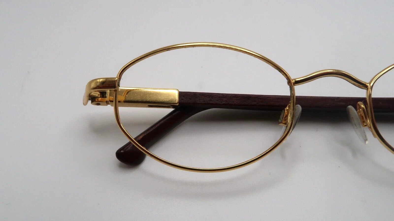 Authentic Porta Romana Eyeglasses Gold Wood Frames Only 47-20 2