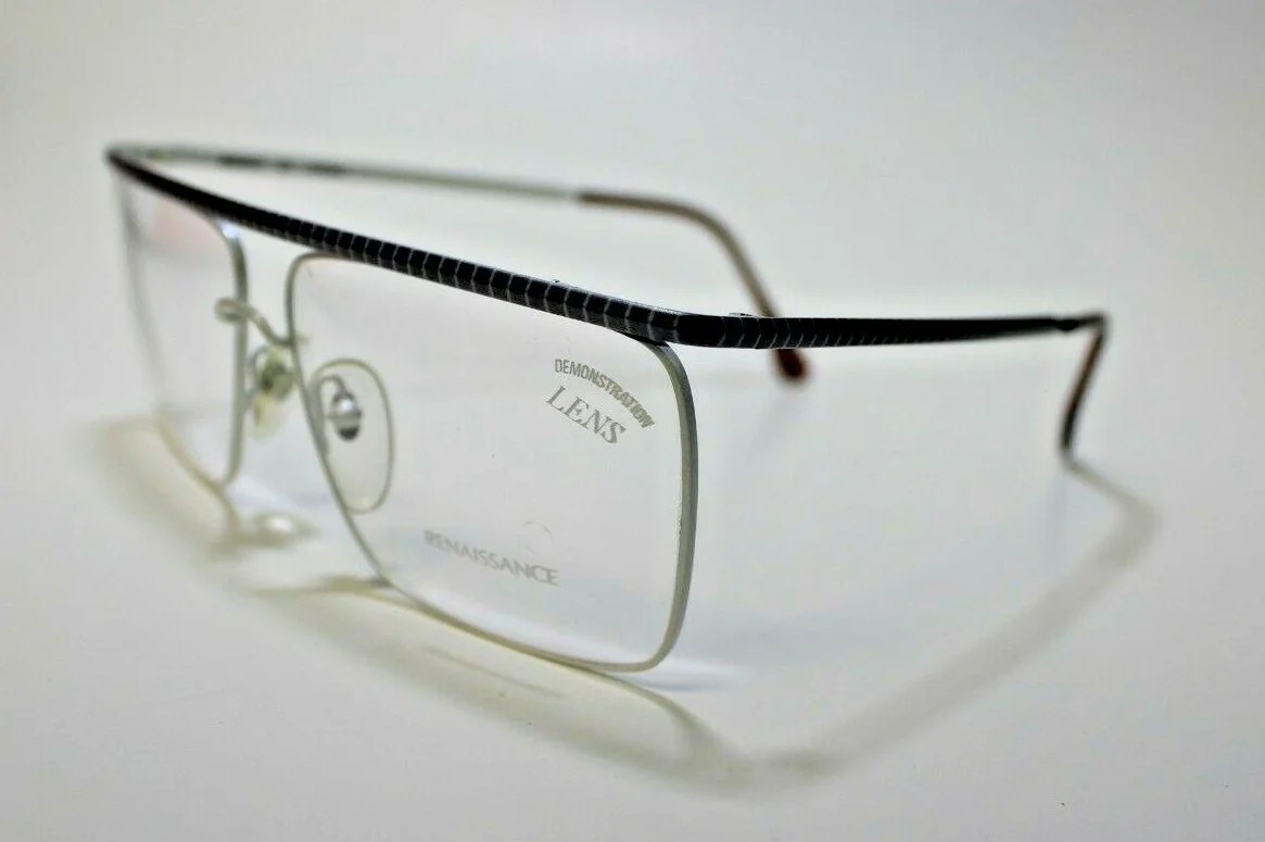AUTHENTIC RENAISSANCE MAGEE 09 BLUE/WHITE EYEGLASSES FRAME 61-13-145