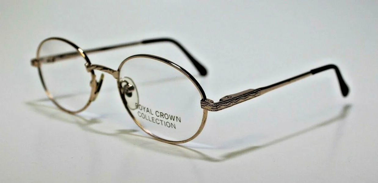 AUTHENTIC ROYAL CROWN #2 GOLD EYEGLASSES FRAME 52-19-140