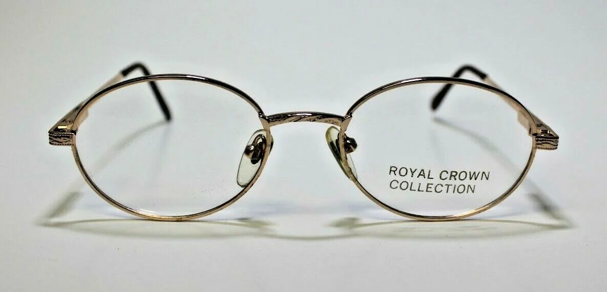 AUTHENTIC ROYAL CROWN #2 GOLD EYEGLASSES FRAME 52-19-140 2