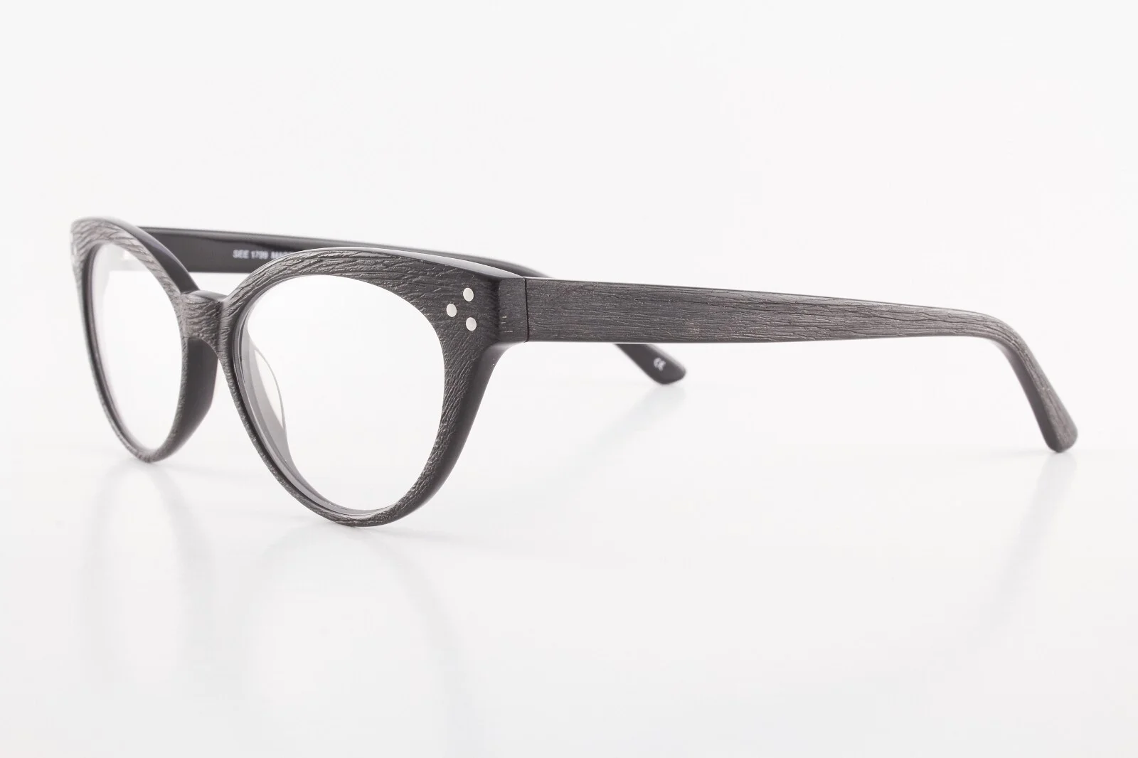 Authentic See Eyewear 1799 C7 50mm Matte Black Cat Eye Frames Glasses France 2