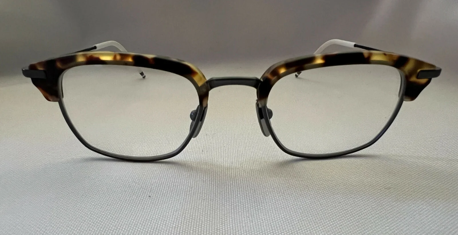 Authentic THOM BROWNE TB-707-C-TKT Matte Black Tokyo Tortoise Eyeglasses (5-14)
