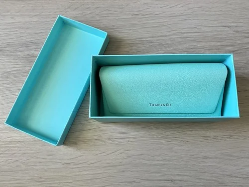 Authentic Tiffany Eyeglass Sunglass Leather Case With Cloth New Free Shipping 3