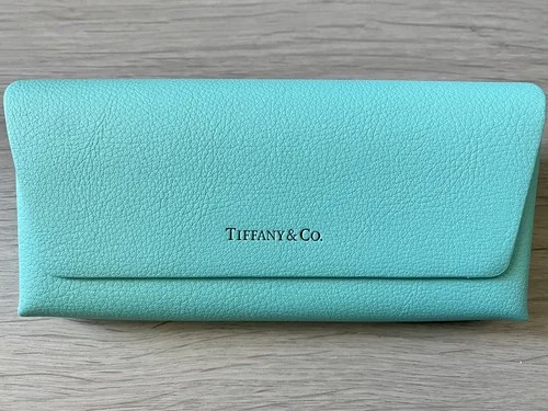 Authentic Tiffany Eyeglass Sunglass Leather Case With Cloth New Free Shipping 4