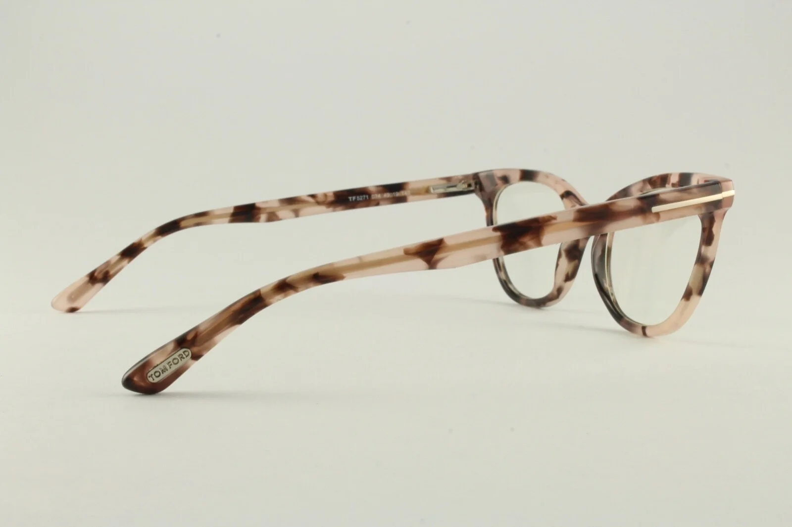 Authentic Tom Ford TF 5271 074 Pink Havana 49mm Cat Eye Frames Glasses Italy 3