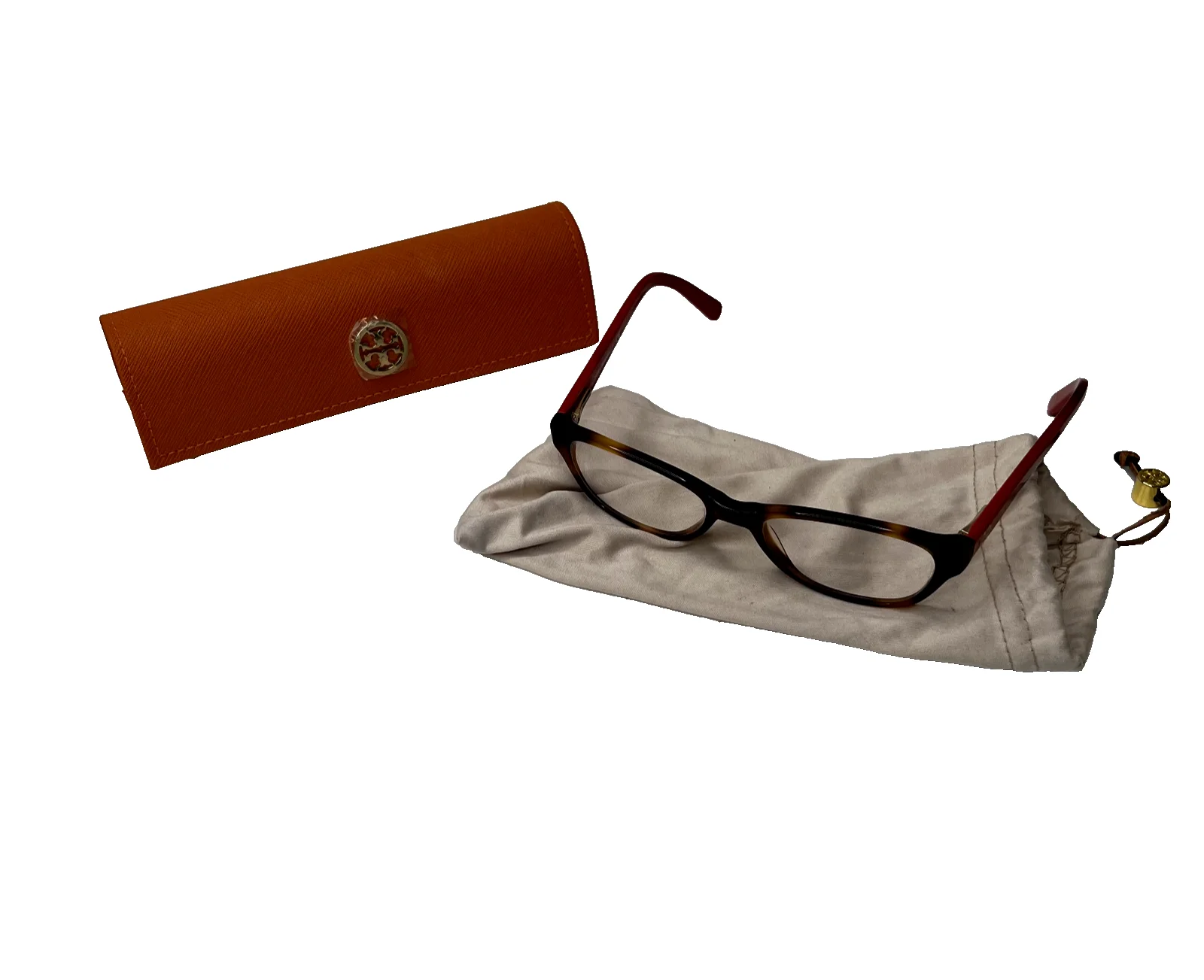 Authentic TORY BURCH Rx TY2031-1162 Eyeglasses Tortoise Amber Orange 51mm *USED*