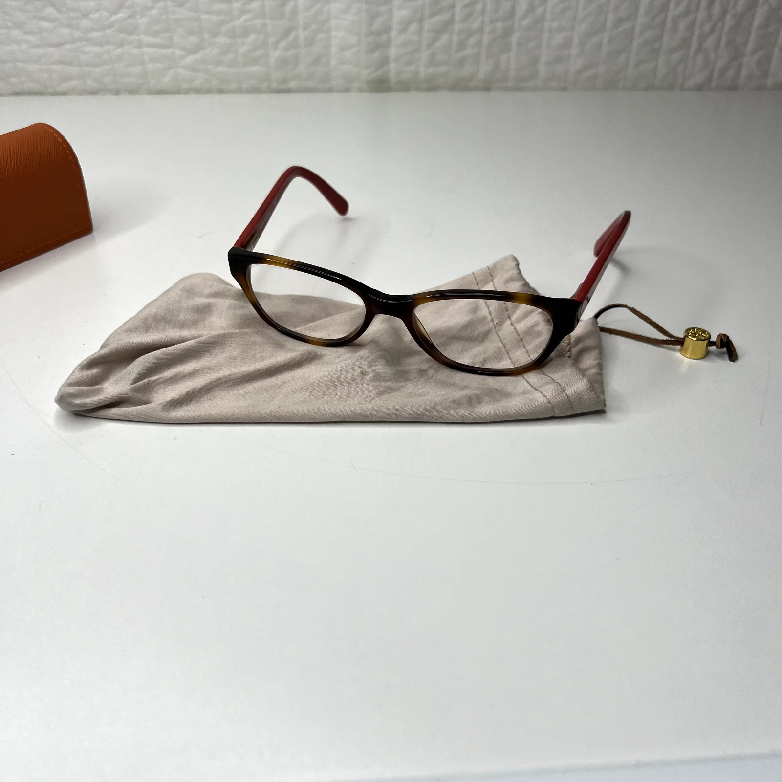 Authentic TORY BURCH Rx TY2031-1162 Eyeglasses Tortoise Amber Orange 51mm *USED* 4