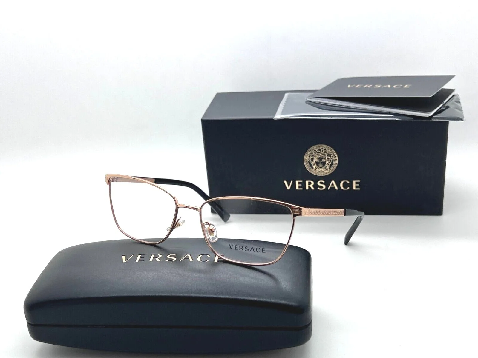 Authentic Versace Eyeglasses MOD. 1262 1412 ROSE GOLD Frame 54-16-140MM NIB