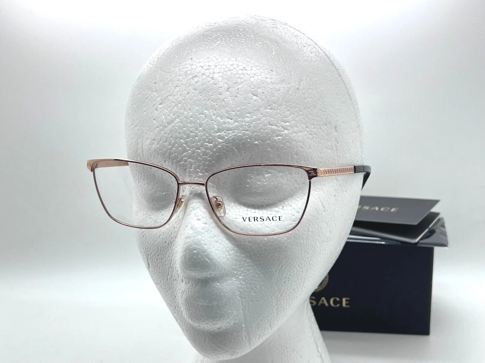 Authentic Versace Eyeglasses MOD. 1262 1412 ROSE GOLD Frame 54-16-140MM NIB 4