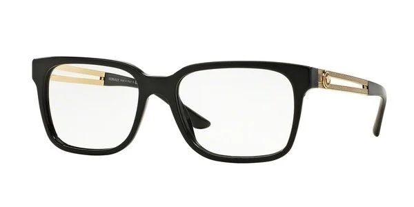 Authentic Versace Eyeglasses VE3218 GB1 Black Full Rim Frames 53MM RX-ABLE