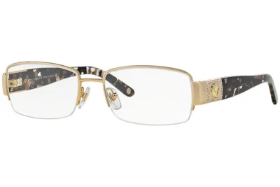 Authentic VERSACE Rx Eyeglasses VE 1175B-1002 Gold w/Demo Lens 53mm *NEW*