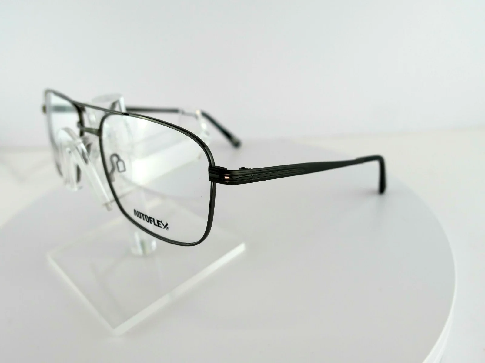 AUTOFLEX 100 (033) GUNMETAL 57-17-145 XL FIT MEMORY TITANIUM Eyeglass Frames 2