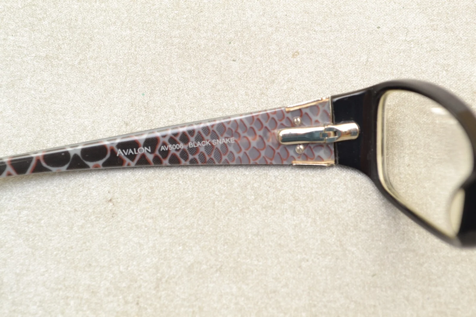 Avalon AV5006 BLACK SNAKE Eyeglasses *Frames Only 4