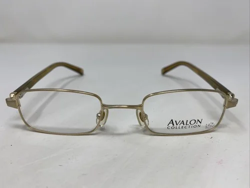 Avalon Brown Metal Full-Rim Eyeglasses FRAMES - AV1846 Natural 50-17-145
