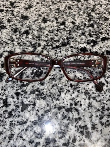 Avalon Eyeglass Frames Ruby Marble 2