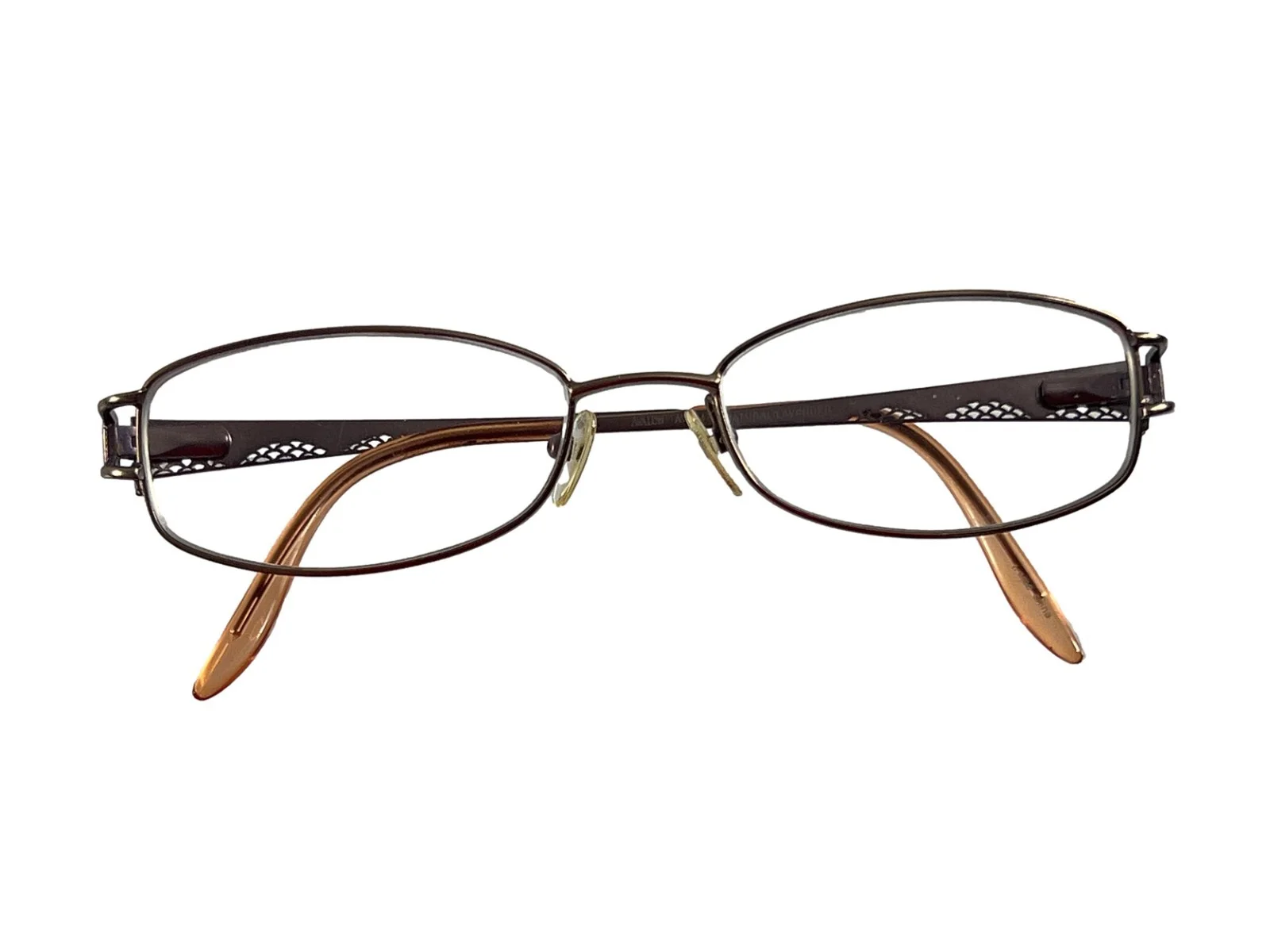 Avalon Wire Eyeglass Frames Glasses Natural Lavender Bronze Color Womens