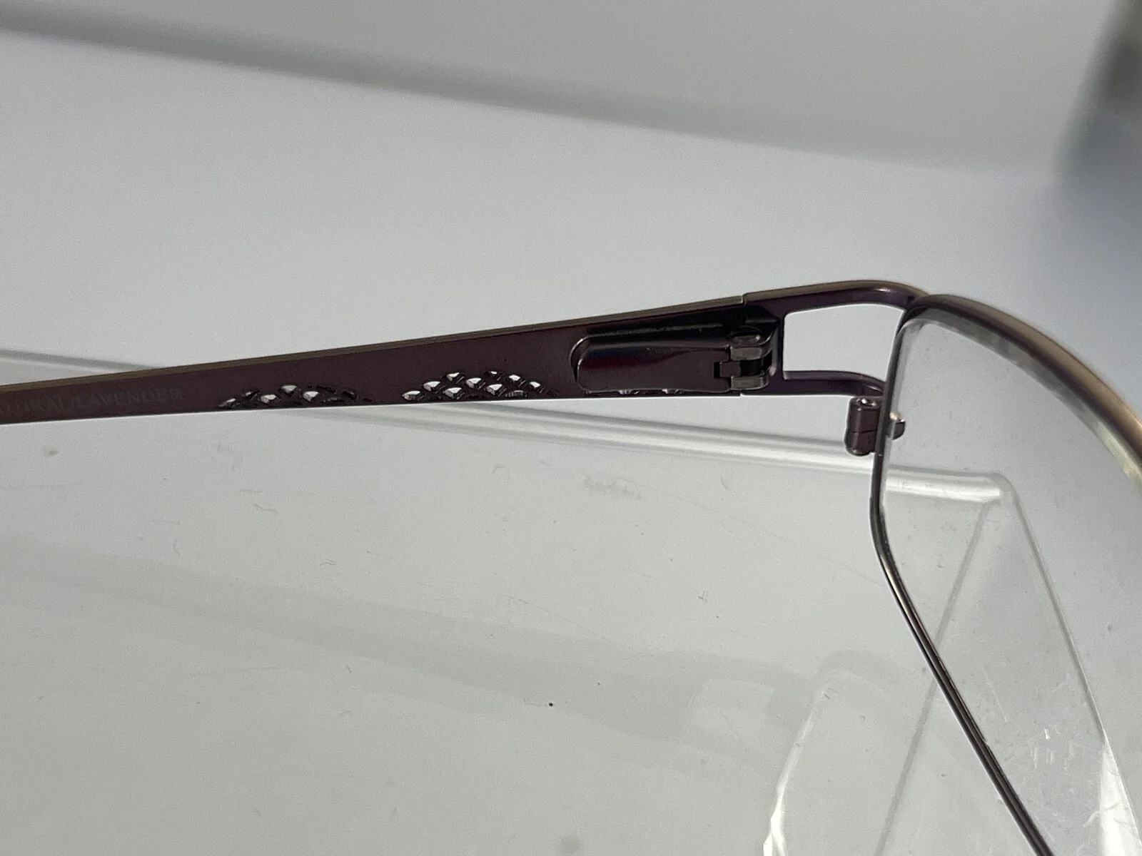 Avalon Wire Eyeglass Frames Glasses Natural Lavender Bronze Color Womens 3