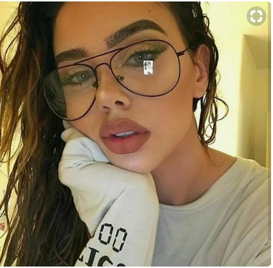 Aviator GOLD STAR Retro Vintage Top Gun Clear Lens Eyeglasses SHADZ GAFAS