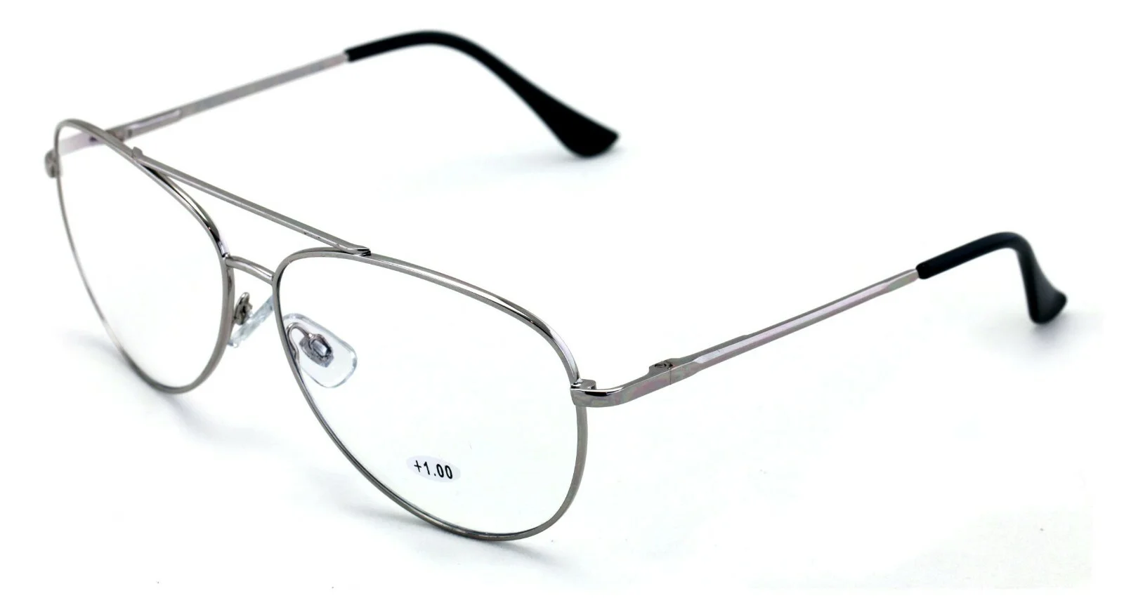 Aviator Progressive Clear Lens No Line Reading Glasses Tri-Focal Reader Spring 1