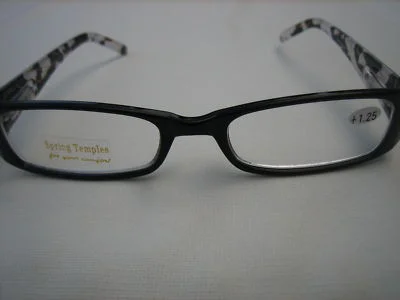 Awesome STAINED GLASS DESIGN PEARL COLOR READING GLASSES Spring Load Frame #2009 3