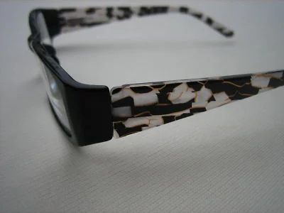Awesome STAINED GLASS DESIGN PEARL COLOR READING GLASSES Spring Load Frame #2009 4