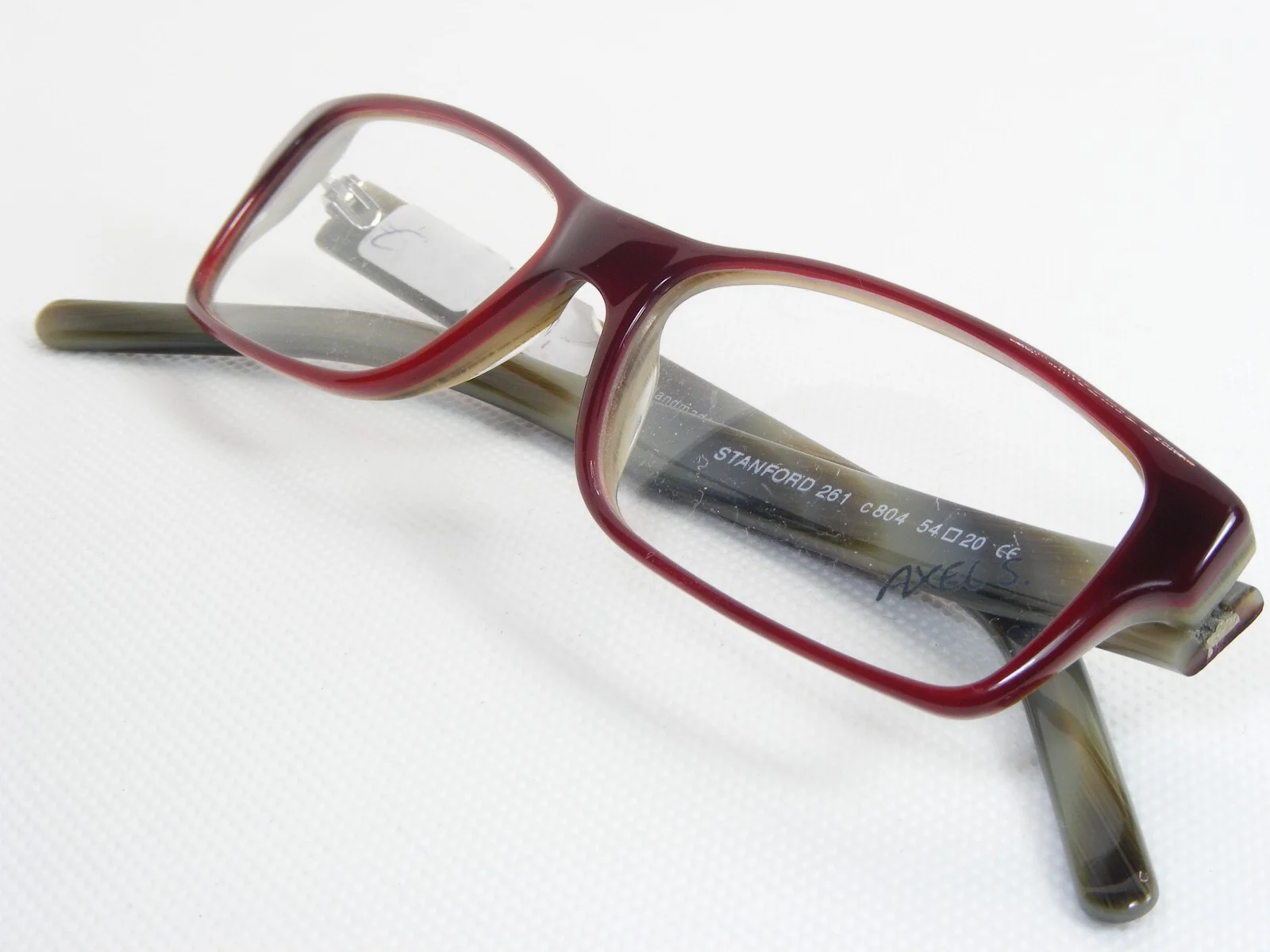 AXEL S. STANFORD 261 804 BURGUNDY /HORN EYEGLASSES GLASSES FRAME 54-20-145mm 4