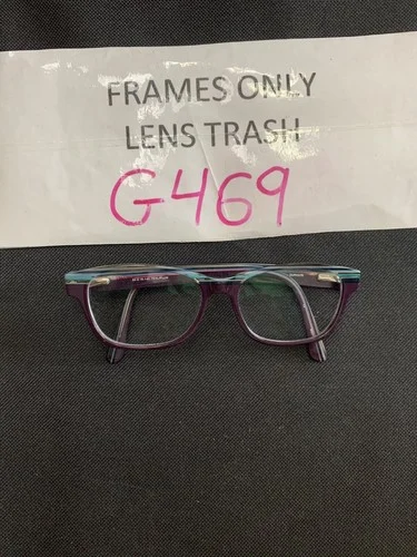 B.U.M. Equipment GUNMETAL EYEGLASSES GLASSES METAL FRAME Curious Teal Plum G469