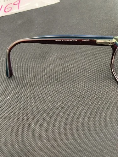 B.U.M. Equipment GUNMETAL EYEGLASSES GLASSES METAL FRAME Curious Teal Plum G469 4