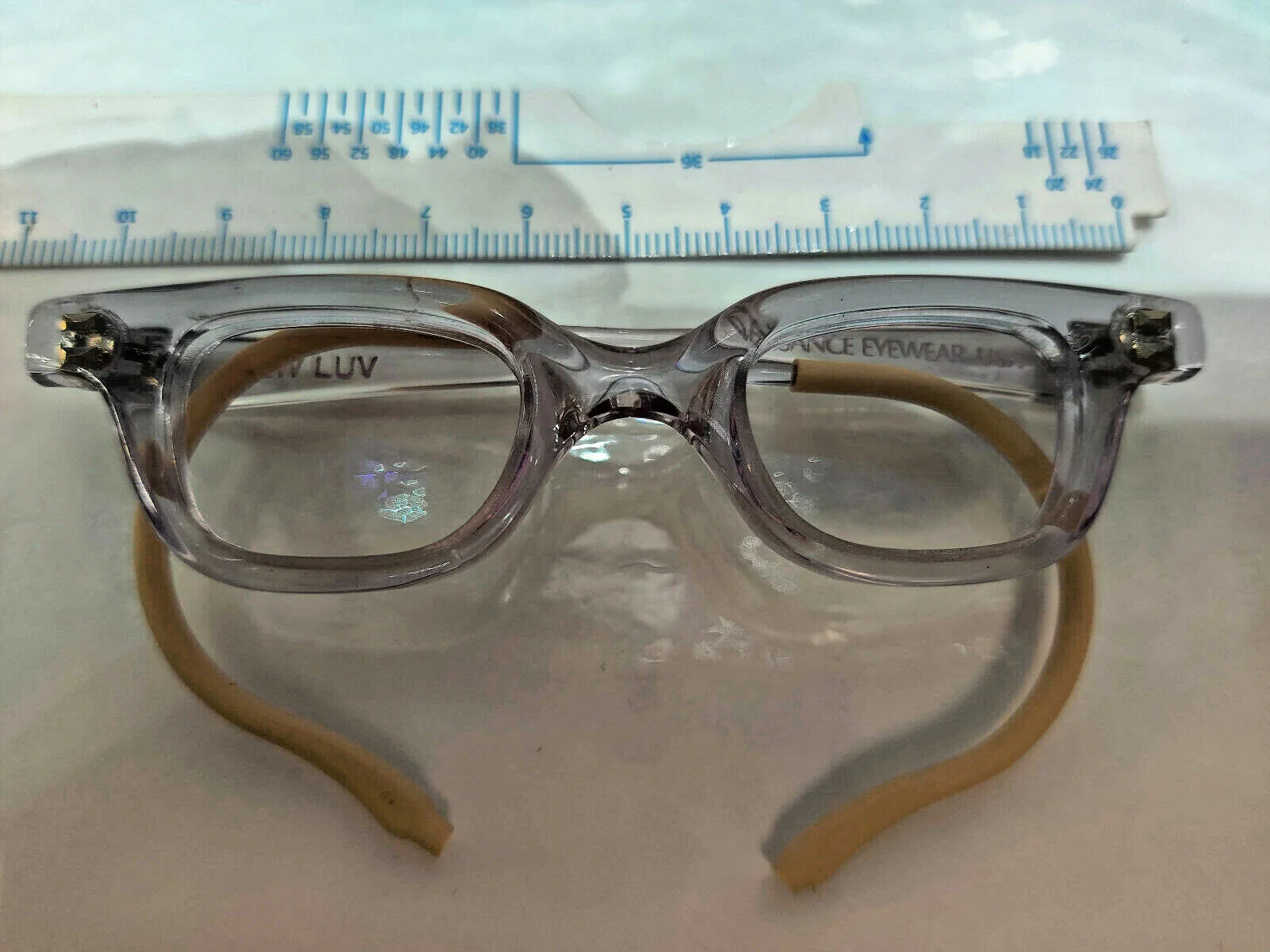 Babie new born eyeglasses Renaissance Small plastic frame New Luv Cable arm 30