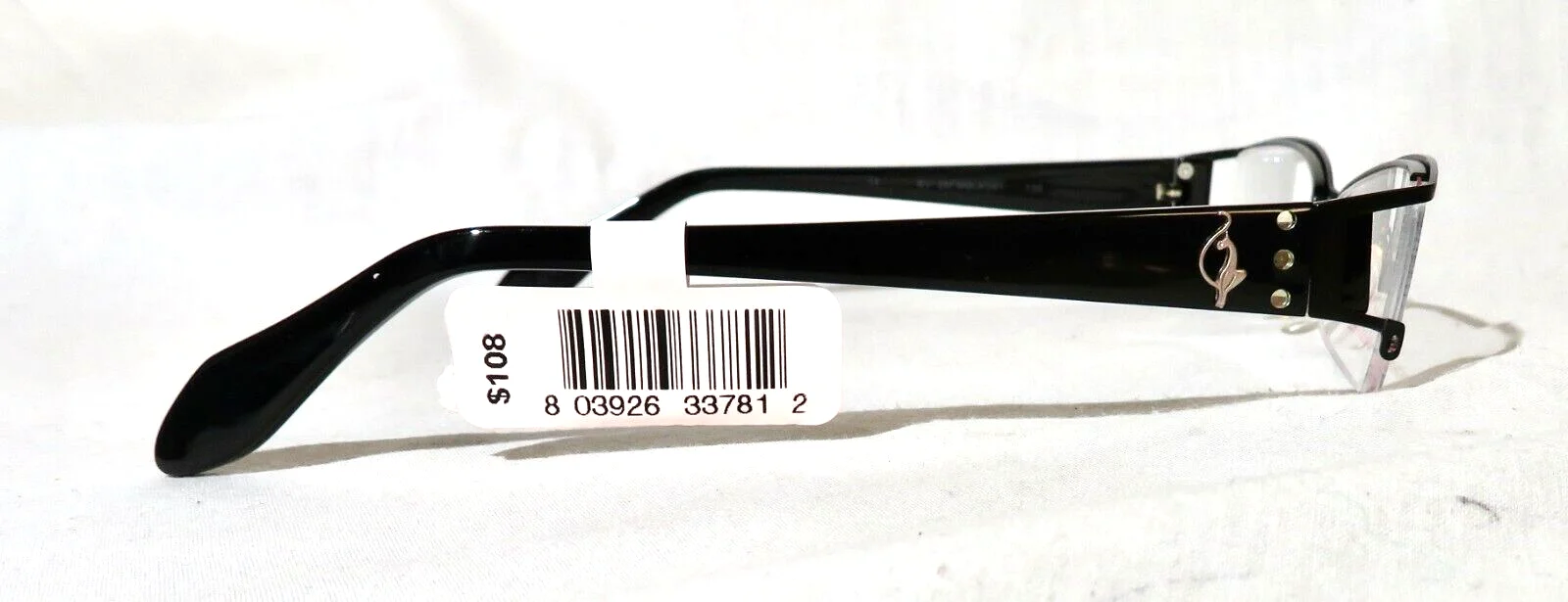 Baby Phat 138 eyeglasses 51-17-135 Black eyewear 1/2 rim frames w/case NEW 3