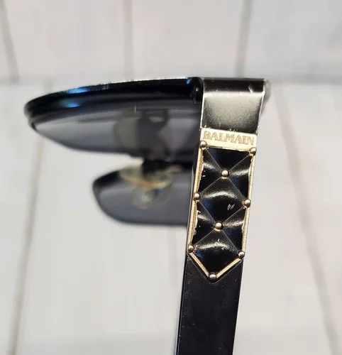 BALMAIN BL1031 01 Eyeglasses Frame France 53-15-135 Black Matte/Gold Fair 4