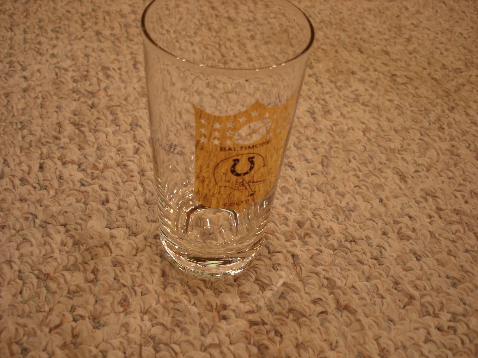 Baltimore Colts NFL Gold Shield 3 Signature glass Johnny Unitas Mackey Matte 60s 2