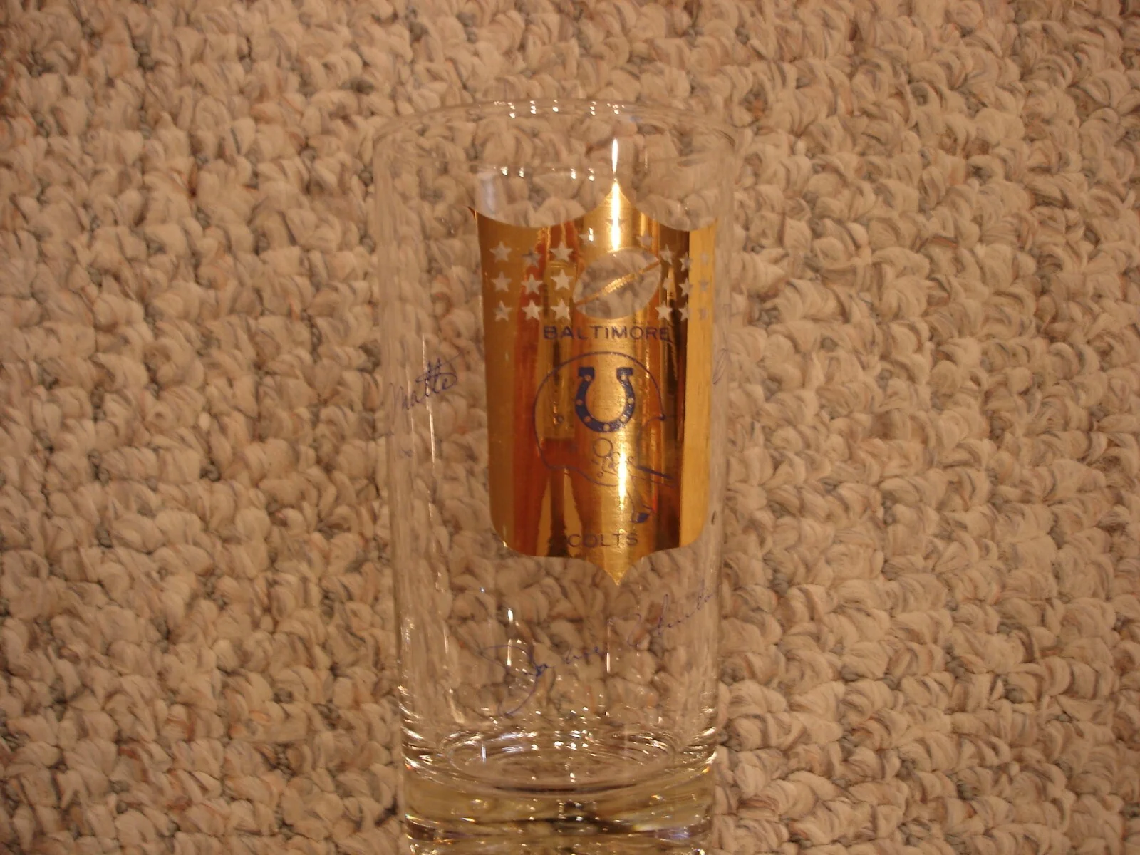 Baltimore Colts NFL Gold Shield 3 Signature glass Johnny Unitas Mackey Matte 60s 3