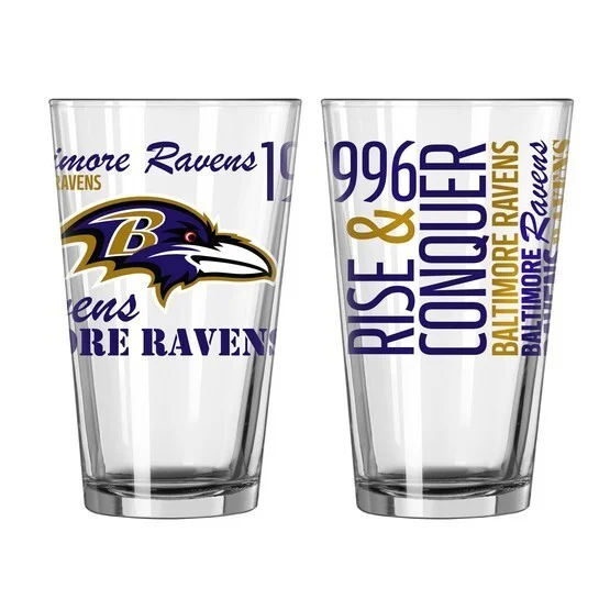 Baltimore Ravens Boelter NFL Spirit 16oz Pint Glass(1) FREE SHIP!!