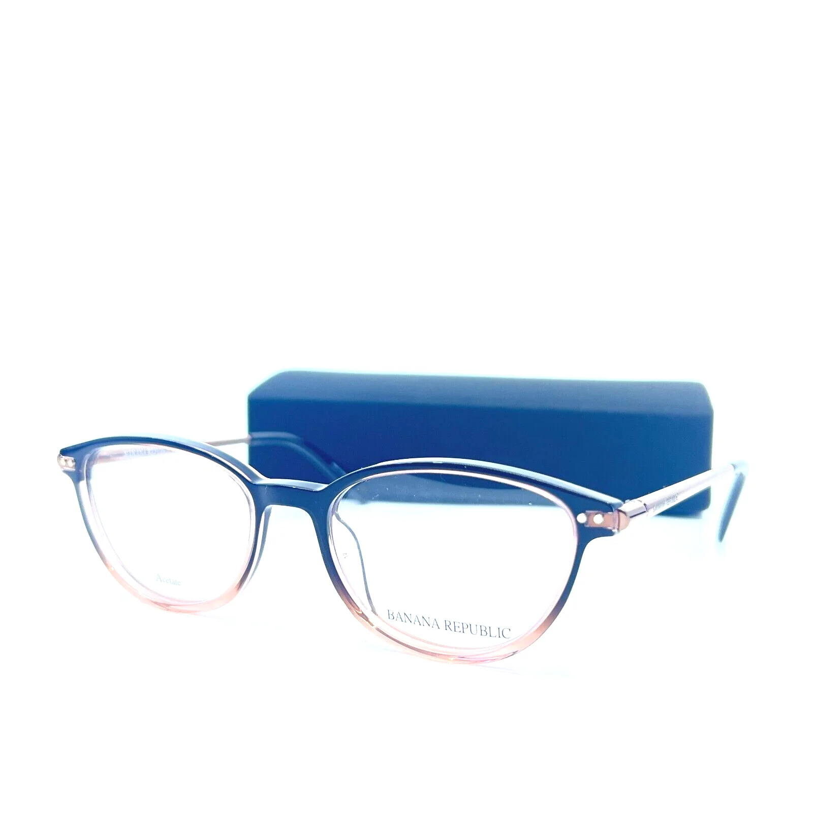 Banana Republic Eyeglasses BR 203 DQ2 Brown Pink Round Frames 50[]17 135 mm