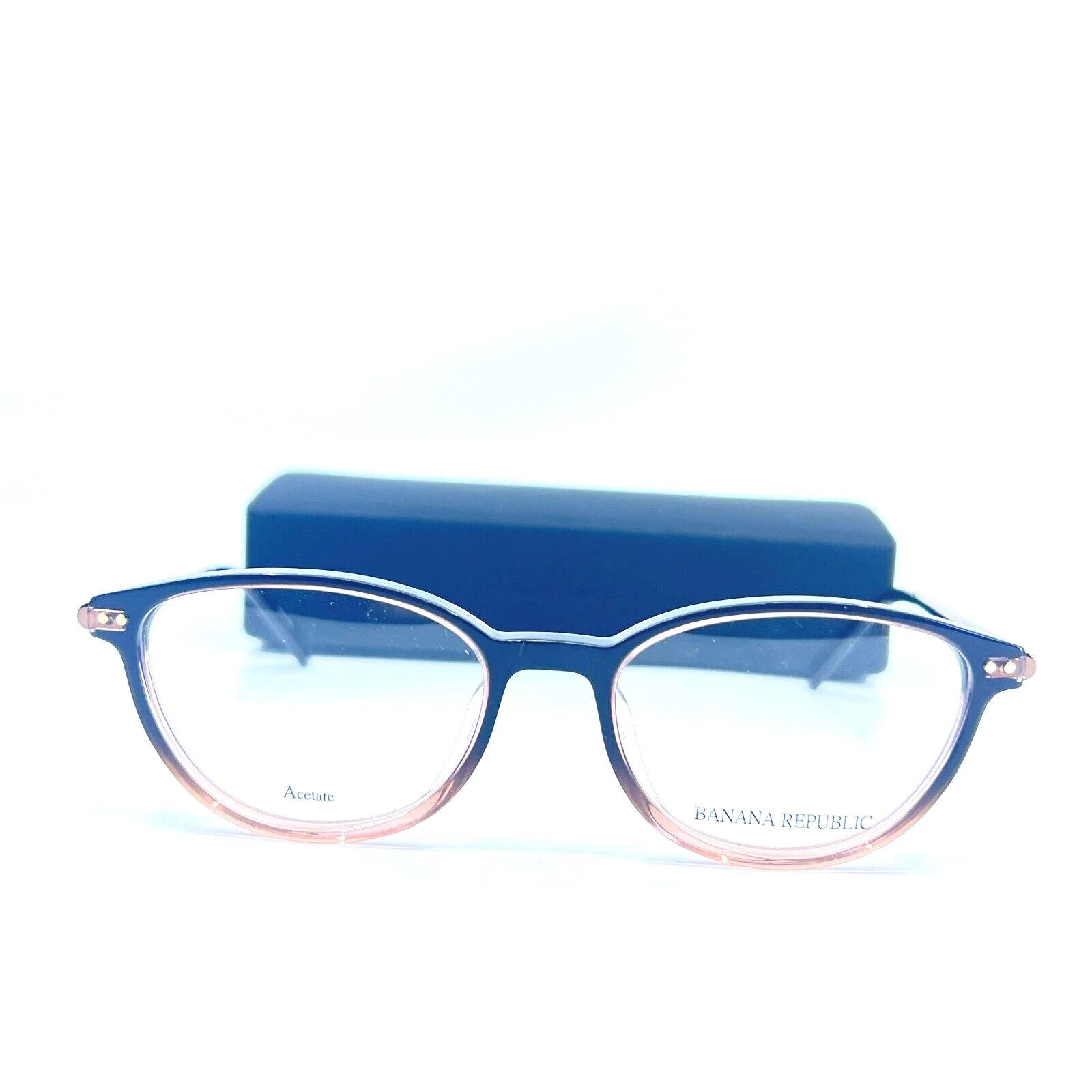 Banana Republic Eyeglasses BR 203 DQ2 Brown Pink Round Frames 50[]17 135 mm 2