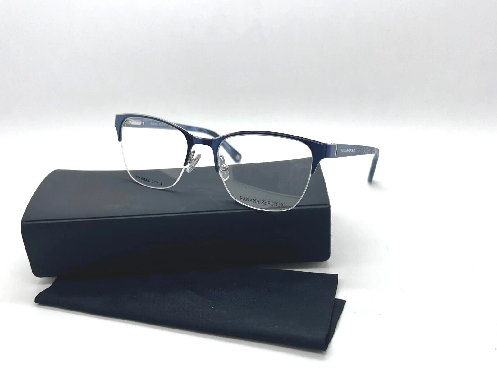 Banana Republic Eyeglasses FAWN FLL MATTE BLUE 51-18-130MM STAINLESS STEEL