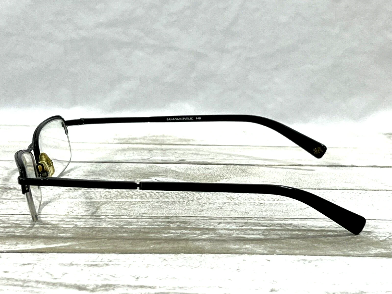 Banana Republic Jeremey Mens Half Rim Eyeglass Frames Black 51▯19-140 4