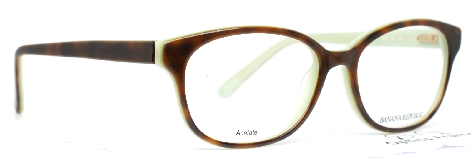 BANANA REPUBLIC Kyna I2A Brown Havana Green Womens Oval Eyeglasses 53-17-135 3