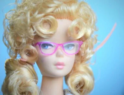 Barbie Doll Eyeglasses Glasses Pink Color Doll Accessory Handmade