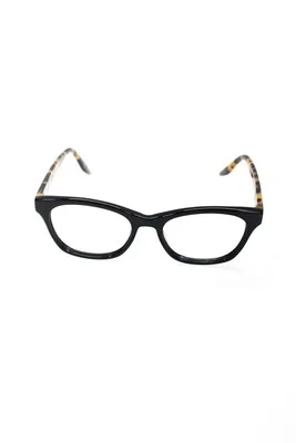 Barton Perreira Womens Tortoise Shell Printed Square Lens Brown Glasses 145mm