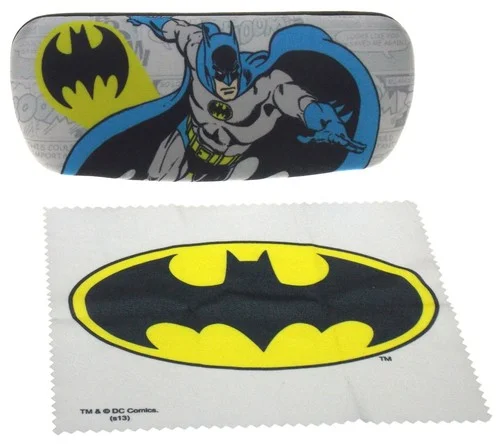 Batman Eyeglass Hard Case Lens Cloth Licensed Eye Sun Glasses Padded DC Comics 4