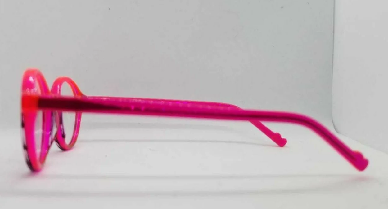BBIG EYEGLASS FRAMES FOR GIRLS 207 41-20 COL.429 PINK ROUND PLASTIC FRAME FUN! 3