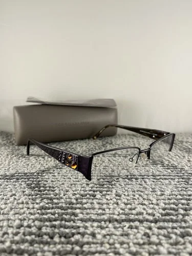 Bcbg Maxazria Eyeglasses Eye Glasses Frames Portia 52-17-130 Pur W/ Case