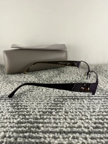Bcbg Maxazria Eyeglasses Eye Glasses Frames Portia 52-17-130 Pur W/ Case 2