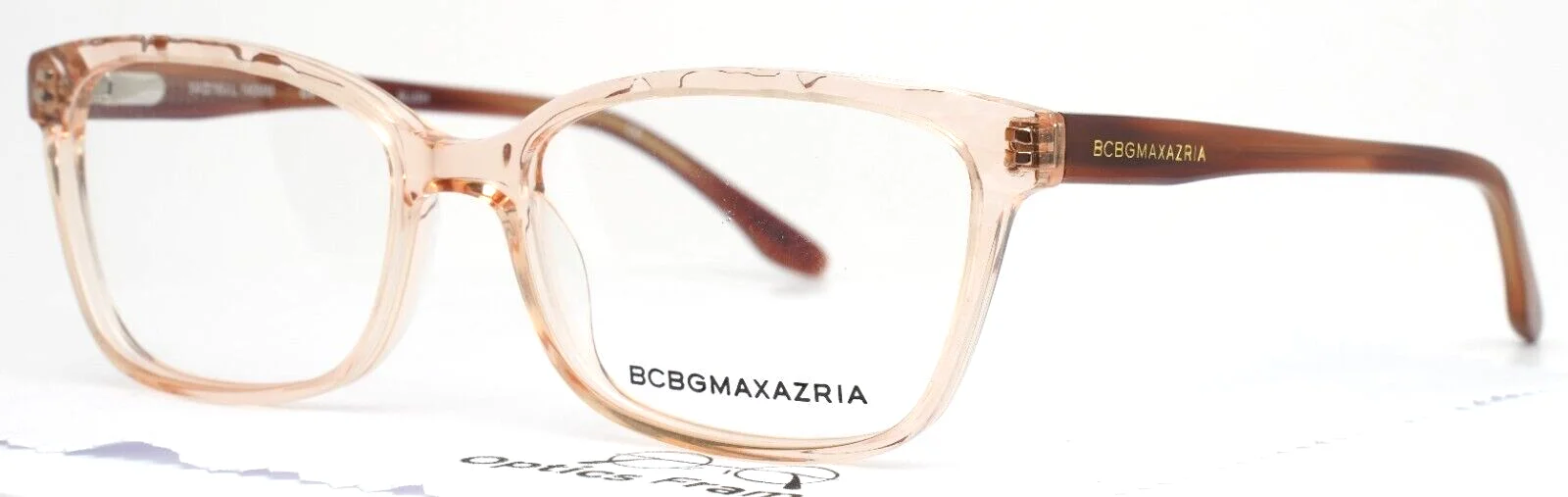 BCBG MAXAZRIA Nessa Blush Womens Rectangle Full Rim Eyeglasses 54-16-140 B:36