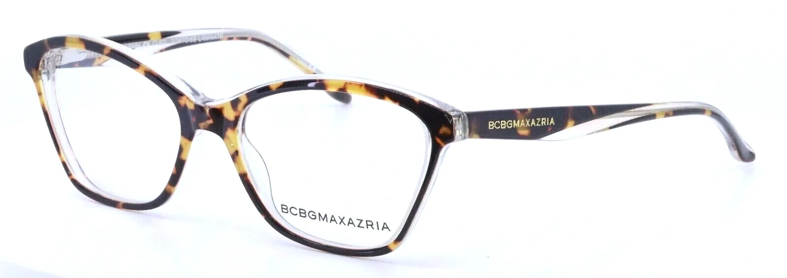 BCBGMAXAZRIA CLEO Tortoise Laminate Cat Eye Womens Full Rim Eyeglasses 51-16-135