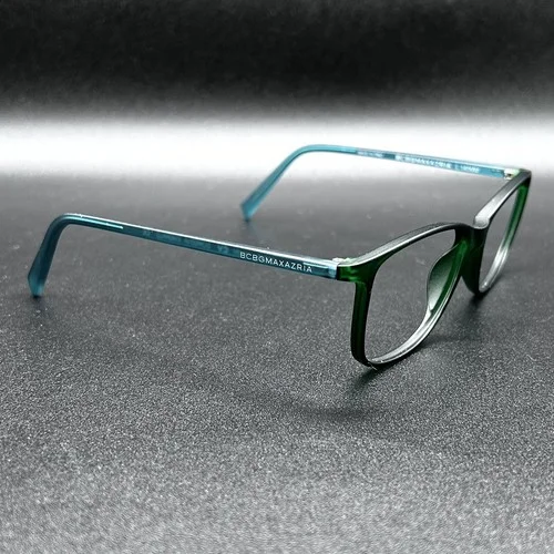 BCBGMAXAZRIA Doreena Eyeglasses Frame Emerald 2-Tone Italy 54-15-140 Used 3