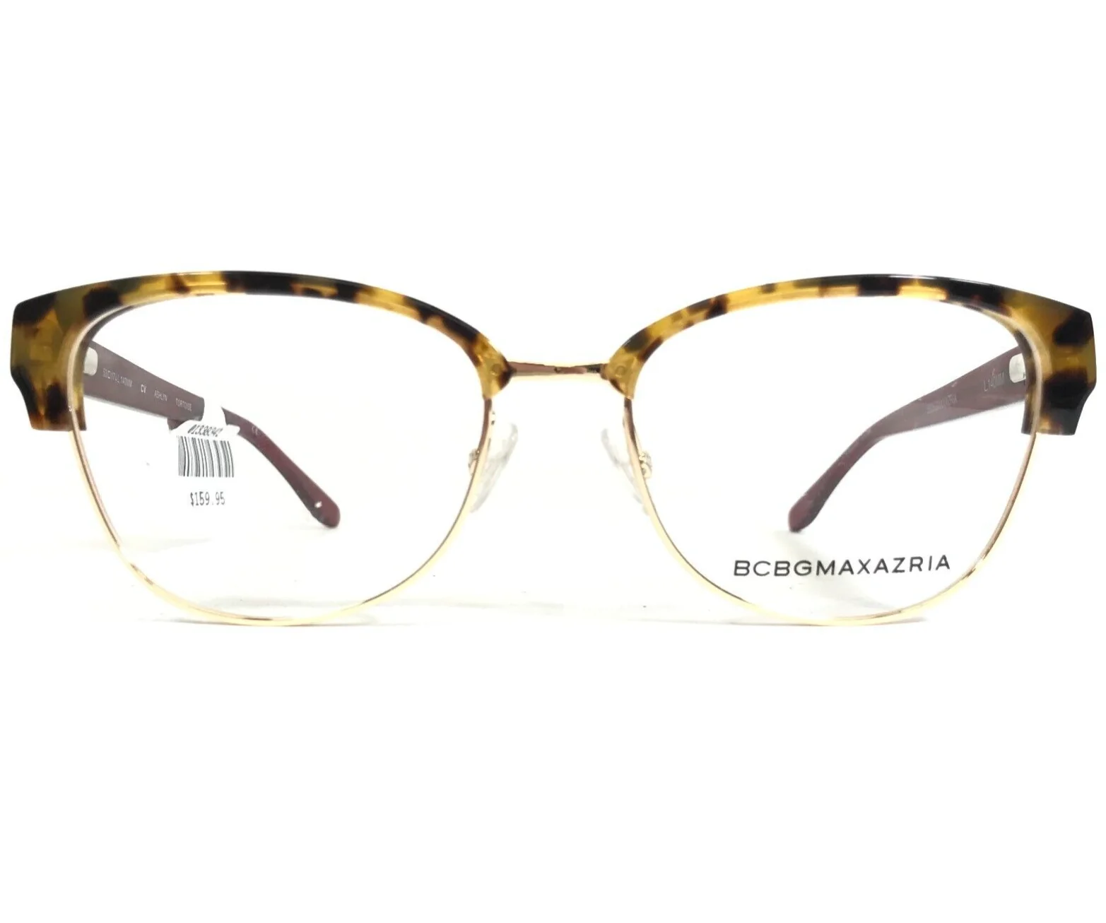 BCBGMAXAZRIA Eyeglasses Frames ASHLYN TORTOISE Brown Red Gold Cat Eye 53-17-140