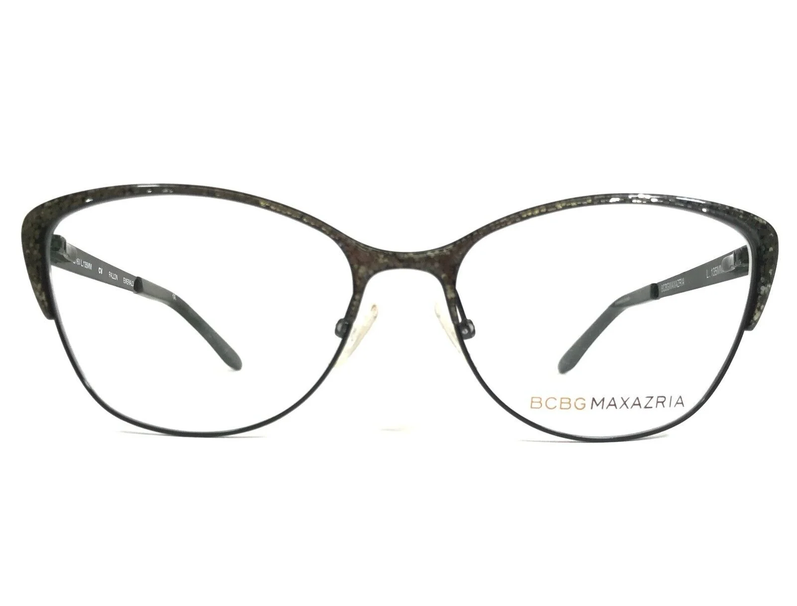 BCBGMAXAZRIA Eyeglasses Frames FALLON EMERALD Green Cat Eye Full Rim 53-16-135 2